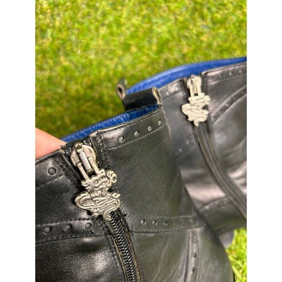 RARE Mark Nason Rock Lives Dragon Biker Distressed Cross 87595 Boots 10 - Picture 7 of 15